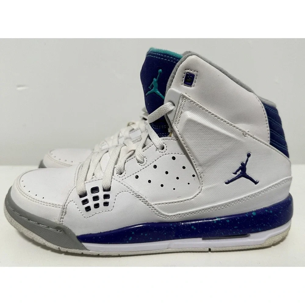 Nike Air Jordan Shoes Kids 6Y SC-1 538699-109 White Grape Basketball Sneakers‎